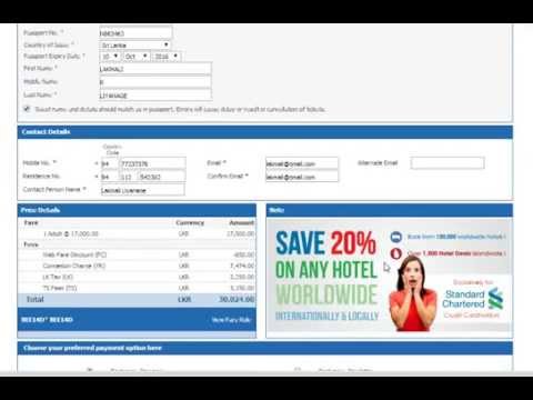With findmyfare.com you can reserve any air ticket online just few clicks. even make a tentative booking without giving your credit card details.