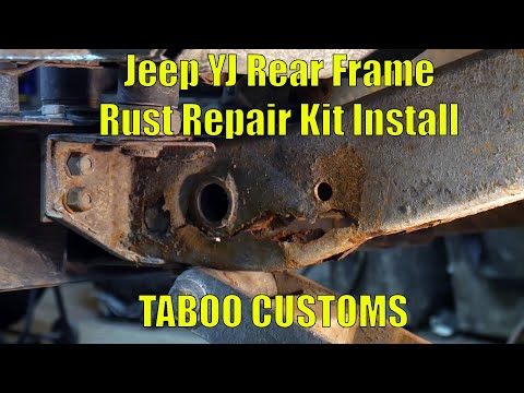 Jeep YJ Wrangler Rear Frame Rust Repair Kit Installation