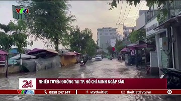 Nhiều tuyến đường TP. Hồ Chí Minh ngập sâu do triều cường | VTVWDB