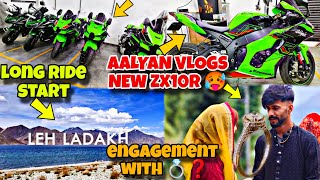 @aalyanvlogs1299 DELIVERY Zx10R|| MY ENGAGEMENT WITH 💍❓ LADAKH RIDE WITH HULK 🥵kawa h2r