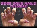 Rose Gold Nails TUTORIAL Mirror Chrome Powder How To Use