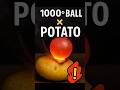 1000°C Ball Melts a Potato! 🔥🎧#shorts #asmr #potato