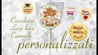 Cioccolatini lecca lecca e caramelle personalizzati. Prodotti artig...