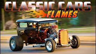 CLASSIC CARS WITH FLAMES!!!  Classic Hot Rods, Street Rods, Street Machines, Muscle Cars, Car Show!