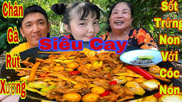 Tiên IQ Làm Chân Gà Rút Xương Sốt Trứng Gà Non Với Cóc Non Siêu Cay Ăn Ngon Nhức Nách