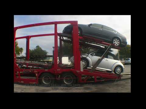 Loading a car on an open car transport by AA Car Transport LLC