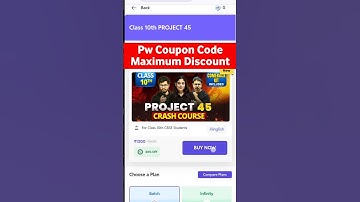 Pw Class 10th Project 45 Coupon Code | Project 45 Coupon code| Pw Coupon Code 2026 batch