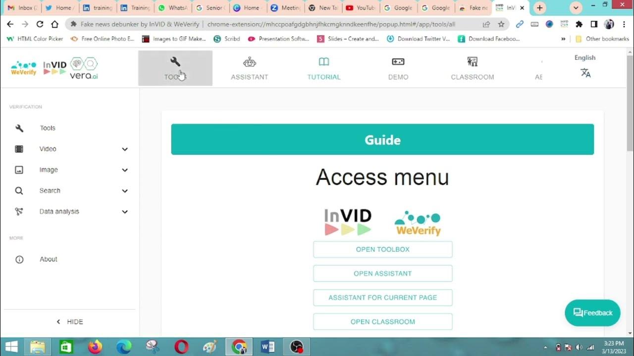 Fact checking videos with Invid YouTube