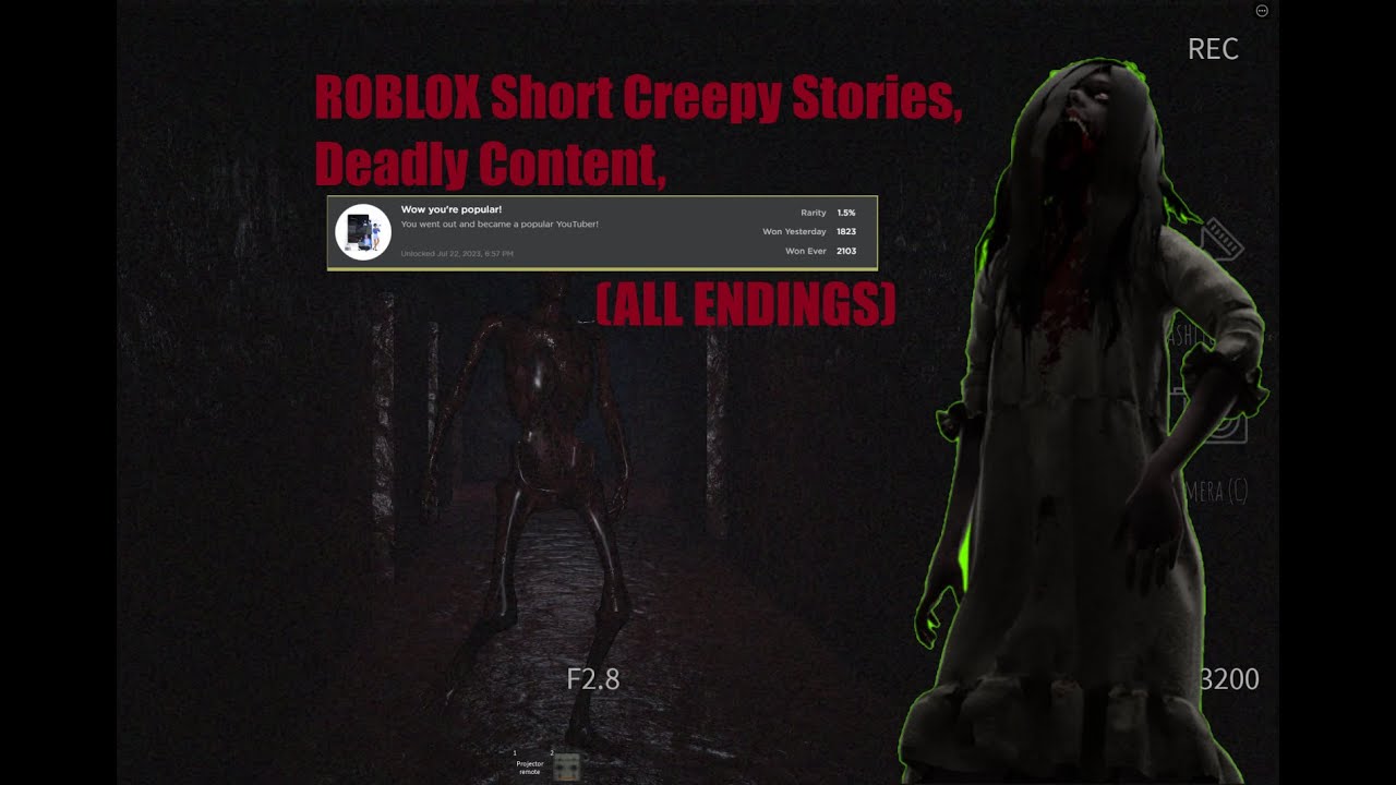 Roblox short creepy stories deadly content all endings and badges new