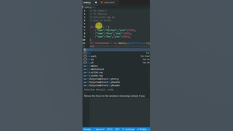 JS Codes Part 4 - Calculate age by birth year | JS Objects and for of loop