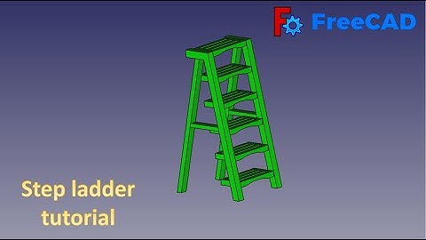 FreeCAD Tutorial : How to make a Step Ladder in Freecad #freecad #3dmodel #3ddesign #cad