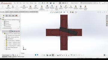 SOLIDWORKS :- Elliptical Trammel Mechanism | Motion Study | IMPULSE