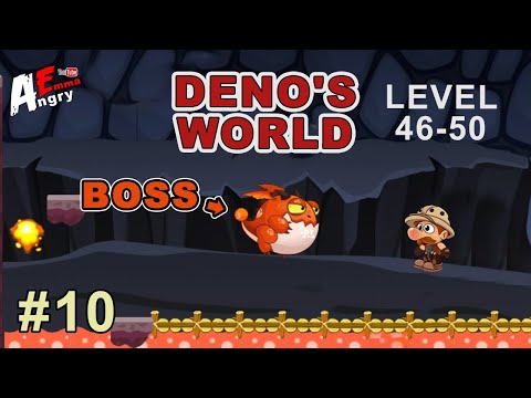 Deno's World - Jungle Adventure - Gameplay #10 level 46-50 + BOSS (Android)