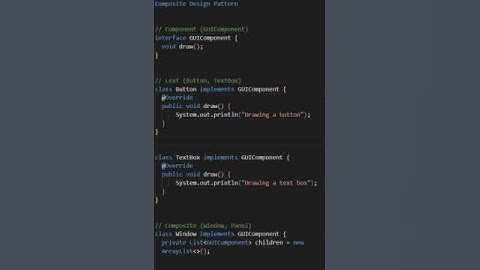 Composite Design Pattern #shorts