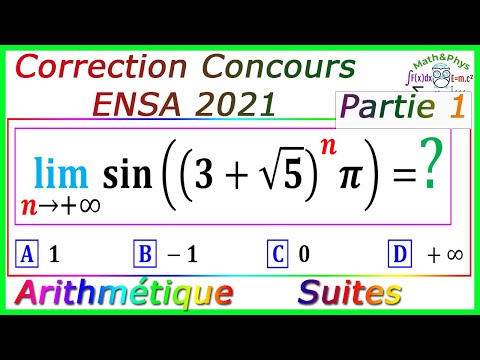 Concours ENSA - Correction Concours ENSA - Concours ENSA 2021 - 1/3