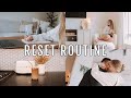 RESET ROUTINE// getting back into a routine, workout, meal planning, laundry + week prep