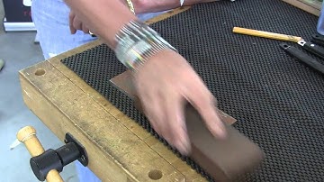 How to flatten a water  or  oilstone by James Barry Sharpening  Solutions using Titman Edge diamond.