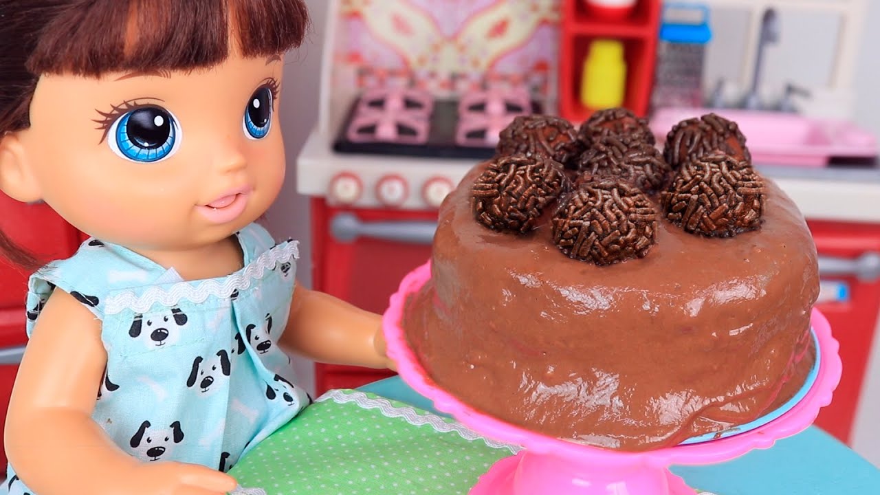 Jogo Princesa Boneca Bolo de Chocolate: Chef Boneca de Cozinha