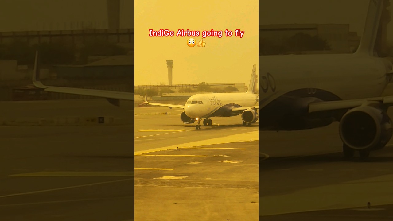 Indigo Aeroplane going to take-off 