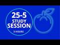 Pomodoro Timer 25/5 - 3 Hour Study Session