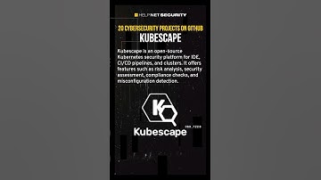 Cybersecurity projects on GitHub you should check out: Kubescape #cybersecurity #github #shorts