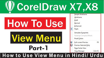 How to use View menu in corelDraw X7 in Hindi/Urdu Part 1