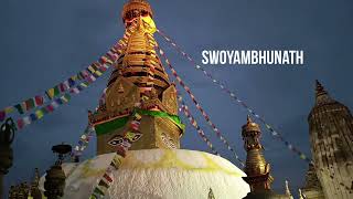 Swoyambhu , Nepal | Evening Tranquility at Swayambhunath Stupa | Serene Prayer Flags & Chants