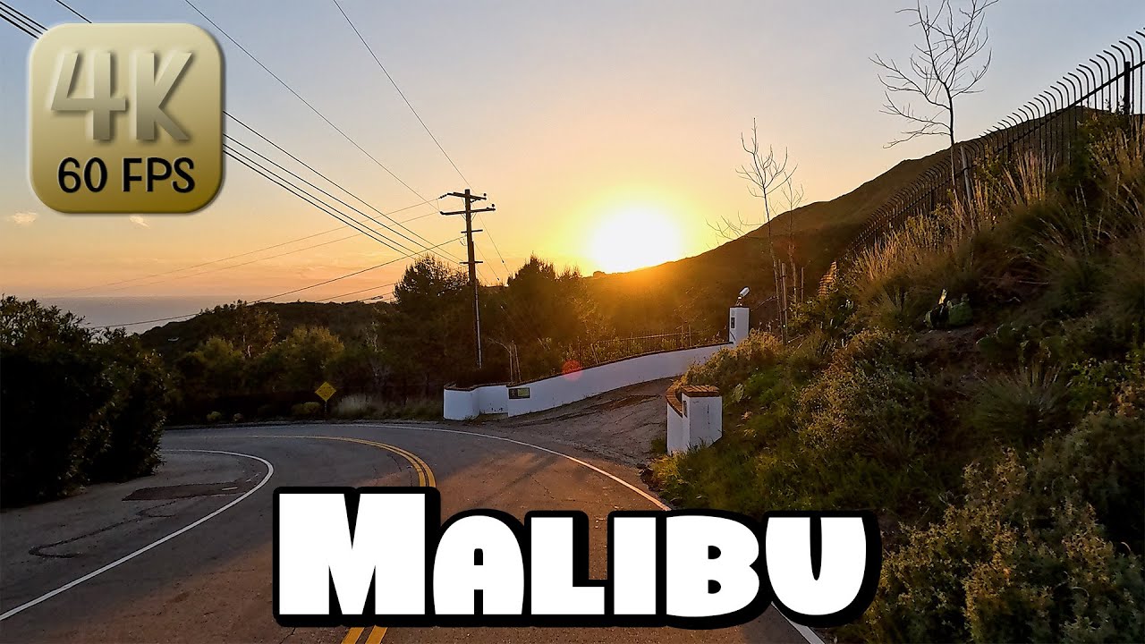 Driving Around Beautiful Malibu, California in 4k Video