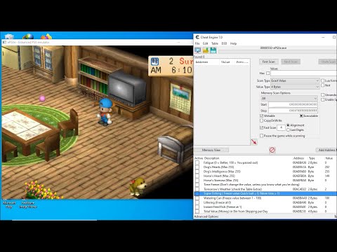 Ultimate Harvest Moon Back to Nature Cheat Engine on ePSXe 2.0.0