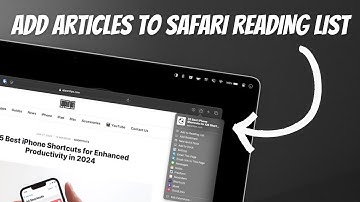 Add Articles to Safari Reading List on Mac in macOS  Sequoia