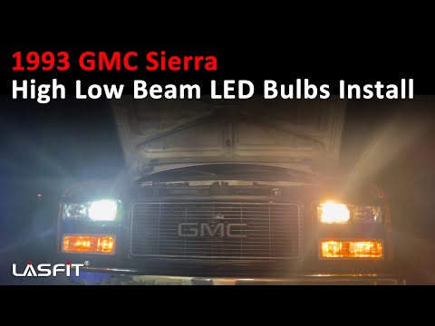 GMC Sierra 1993 – How to install LED headlight high low beam bulbs?