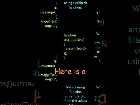 array_filter() to remove