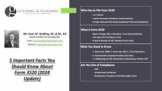 Form 3520, Foreign Gift, Trusts & Inheritance (5 Facts to Know)  Golding & Golding, BoardCertified