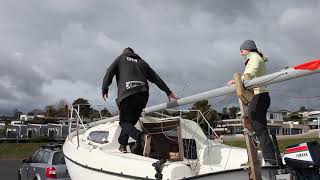 How to step the mast on a 20ft Trailer Sailor