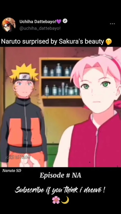 Naruto surprised by Sakura's beauty 🤭