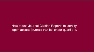 How to identify high ranking journals in JCR
