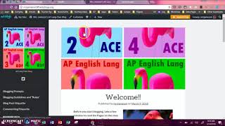In Class Intro to Edublogs