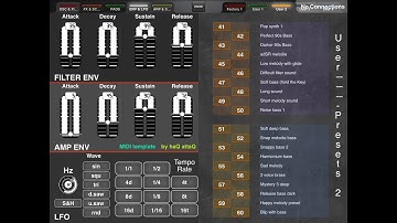 Mididdesigner (iOS) Layout For The UNO synth