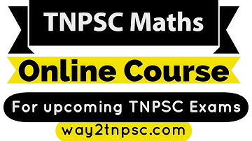 TNPSC Maths Online Course |  Way2Tnpsc Maths Online Course  | Welcome Price  Rs 550