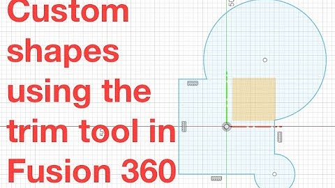 Custom Shapes Using the Trim Tool in Fusion 360 (quick tutorial)