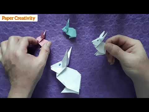 How to make a rabbit out of paper. How to make a rabbit out of paper. Origami