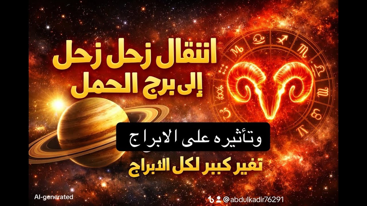 تاثير انتقال كوكب زحل الى برج الحمل وتوقعات جميع الابراج الفلكي عبدالقادر