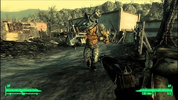 fallout 3 wtf moment - Gun floating next to the person