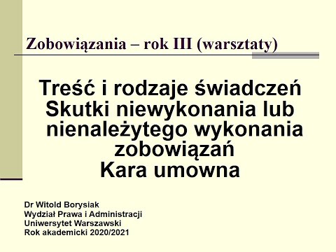 Egzamin w pigułce: Zobowiązania - warsztaty 27.05.2021 r.