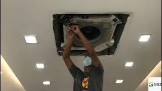 How to service aircond cassette 2.5hp Daikin