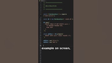 Node has Native SQLite!? #coding #programming #shorts