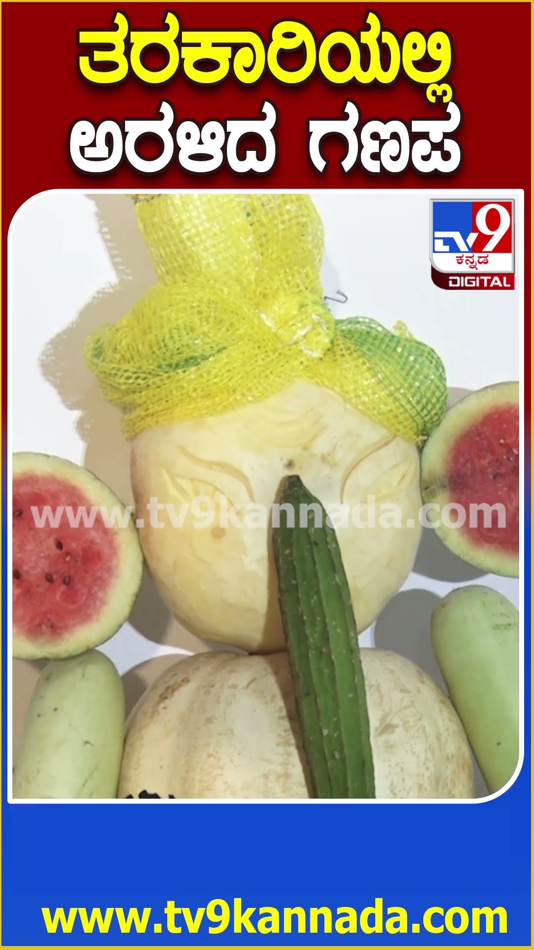 ತರಕಾರಿಯಲ್ಲಿ ಅರಳಿದ ಗಣಪ #Vegetables #Tv9D
