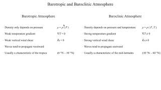 METR2023 - Lecture 15 - Segment 1: Barotropic Atmosphere vs Baroclinic Atmosphere