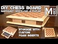 DIY Chess Board With Storage &amp; Custom Foam Inserts