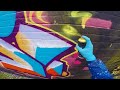 Graffiti - Rake43 - Fresh Colors on a Brick Wall